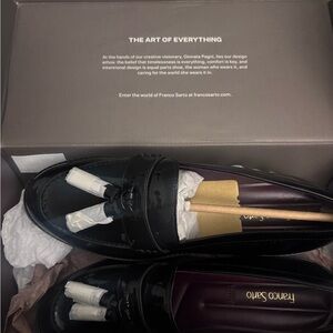 Franco Sarto Women’s Black Patent Loafers sz 9